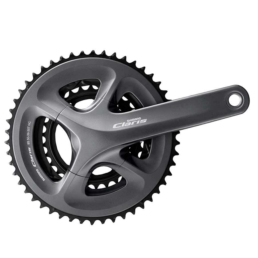 Shimano, Claris FC-R2030, Crankset, Road, 8 sp., 24mm, 30/39/52T, BCD:110, Hollowtech II, 170mm, Grey