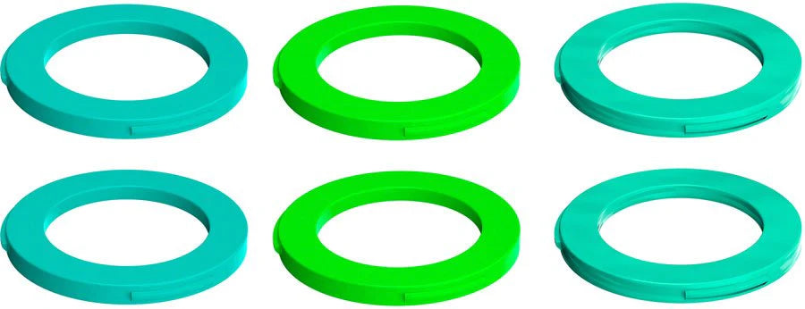 Magura 2-Piston Caliper Colored Cover Kit - Single Caliper - Neon Green, Cyan Mint