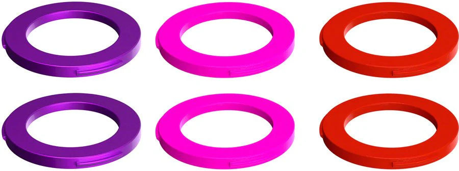Magura 2 Piston Brake Caliper Rings, Purple/Red/Neon Pink (x2 of each colour)