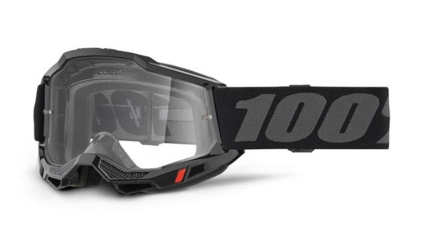 100% Accuri2 OTG (Over The Glasses) Goggles, Clear Lens, Black