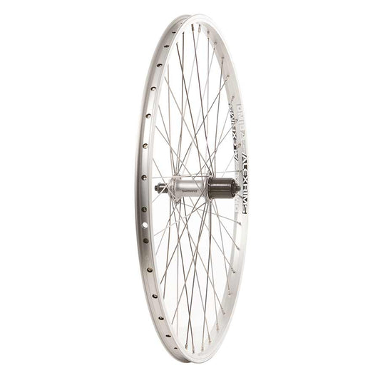Alex DM18 Silver/ Shimano Acera FH-T3000, Wheel, Rear, 26'' / 559, Holes: 36, QR, 135mm, Rim, Shimano HG