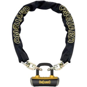 OnGuard Mastiff Chain With X4 Padlock 110CM x 10MM