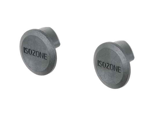 BAR END PLUG  ISOZONE BLACK PAIR