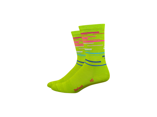 Sock Defeet Wooleator Comp DNA 6'' Medium Lime