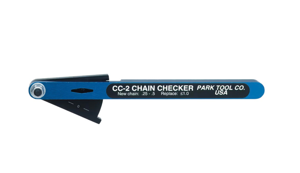Park Tool, CC-2, Chain wear indicator, Shows percentage of wear