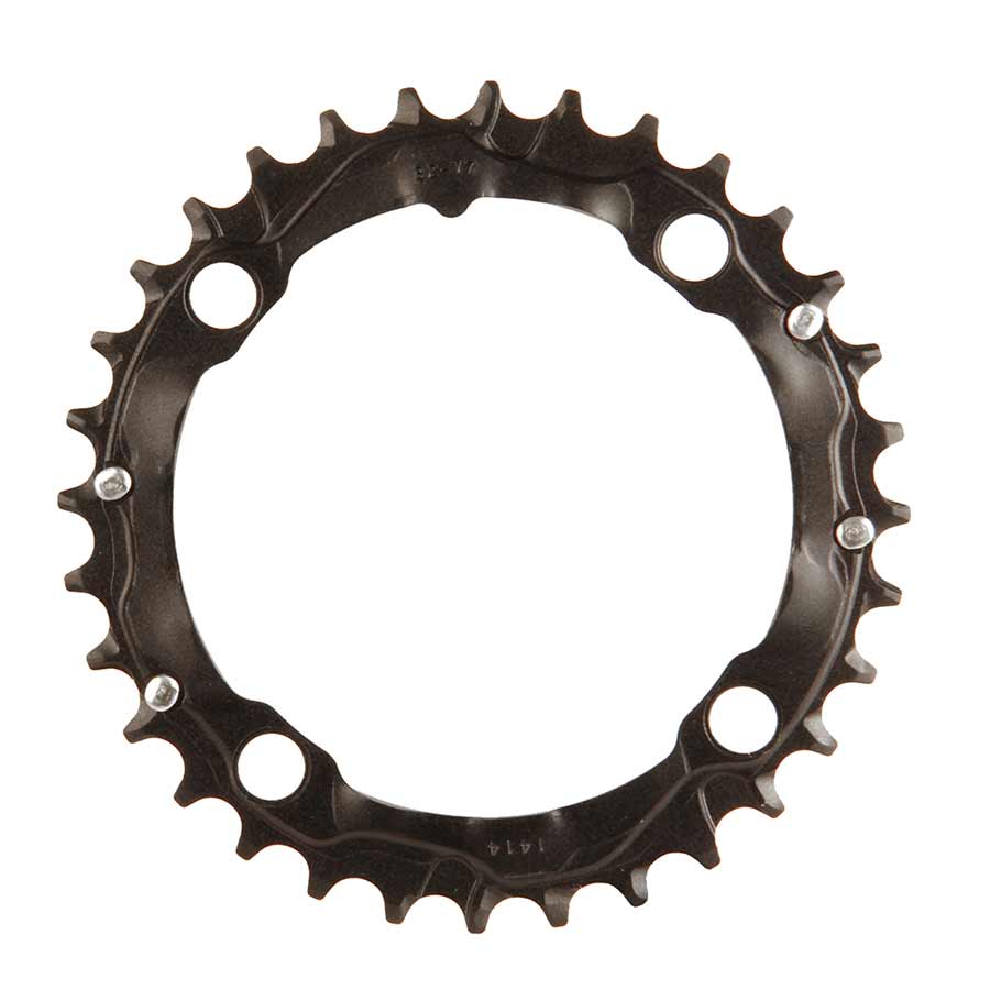 Truvativ, 32T, 9 sp, BCD 104mm, 4-Bolt, Middle Chainring, For MTB triple, Aluminum, Black, 11.6215.088.000