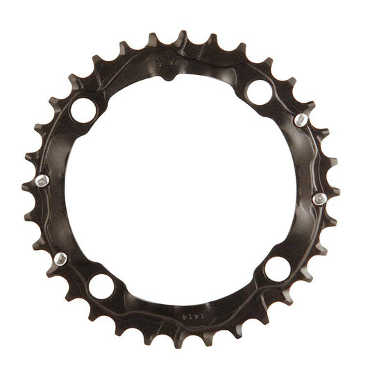 Truvativ, 32T, 9 sp, BCD 104mm, 4-Bolt, Middle Chainring, For MTB triple, Aluminum, Black, 11.6215.088.000