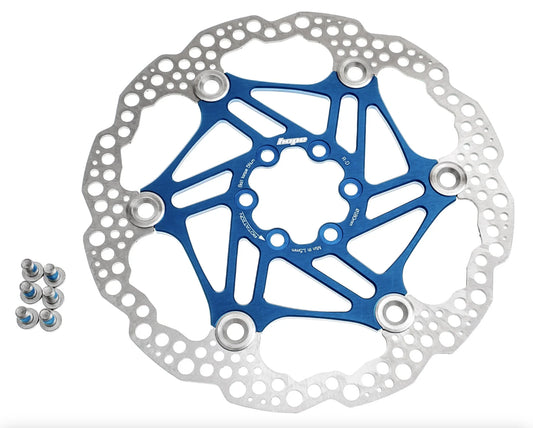 HOPE FLOATING DISC ROTOR - 180MM 6 BOLT - BLUE