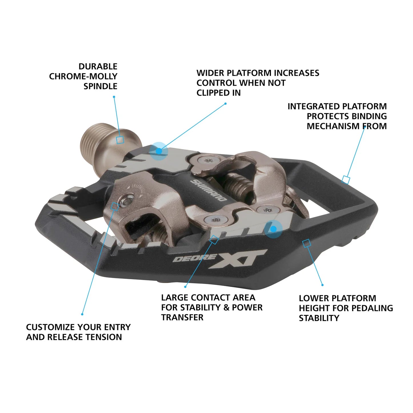 SHIMANO PEDAL, PD-M8120, DEORE XT, TRAIL SPD PEDAL, W/CLEAT(SM-SH51)