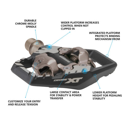 SHIMANO PEDAL, PD-M8120, DEORE XT, TRAIL SPD PEDAL, W/CLEAT(SM-SH51)