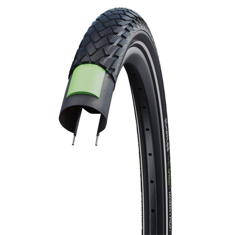 Schwalbe Marathon Tire w/Reflective Strip GreenGuard