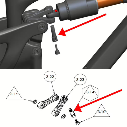 Yeti Collet Axle 30.5 X 10.5 X M10 X 1.0